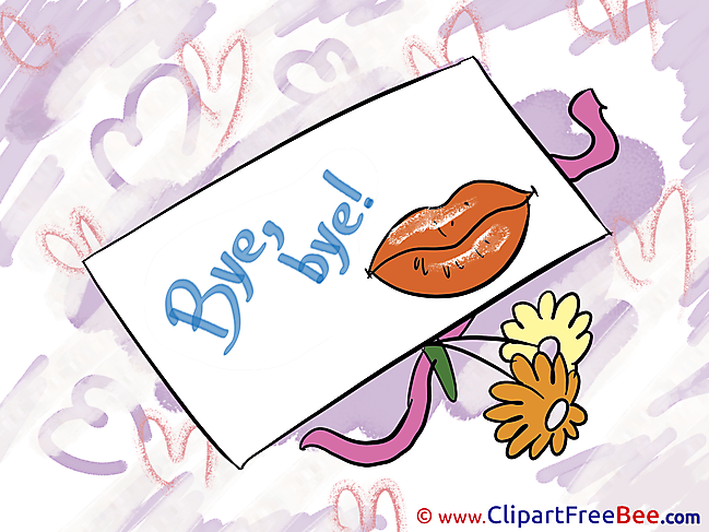 Letter Flowers Clipart Goodbye Illustrations