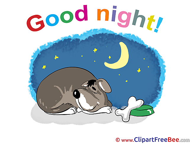 Dog Bone Clip Art download Good Night