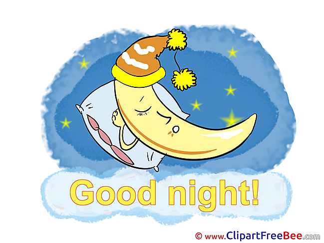 Sleeping Moon printable Good Night Images