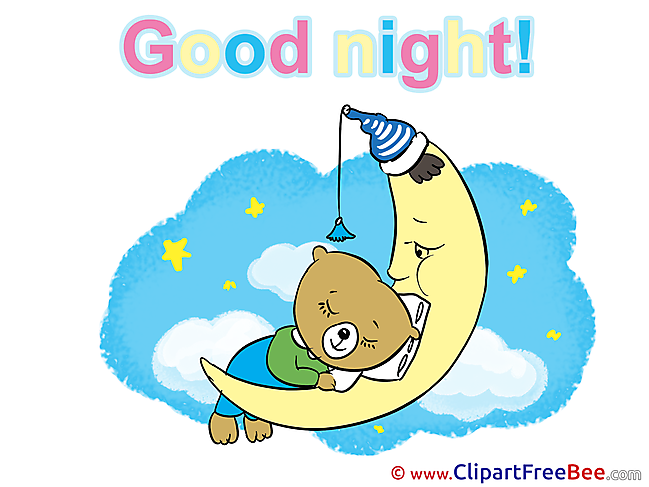 Teddy Bear Moon printable Illustrations Good Night