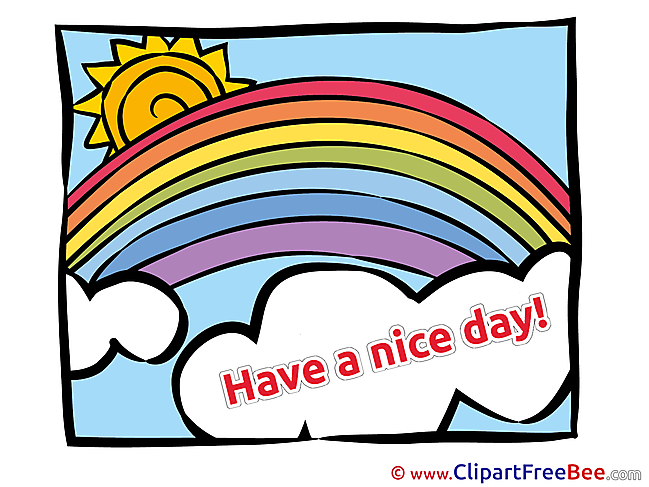 Rainbow Sun Have a Nice Day download Illustration