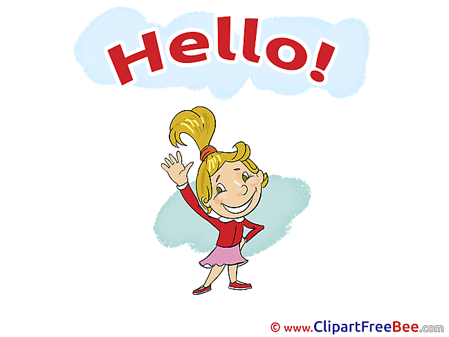 Kid Girl free Illustration Hello