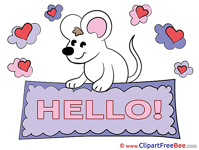 Mouse Hearts Clipart Hello free Images