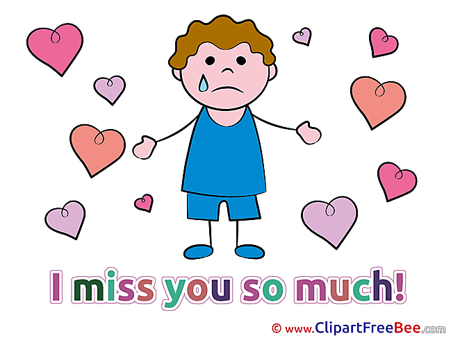 Boy Hearts Pics I miss You free Cliparts