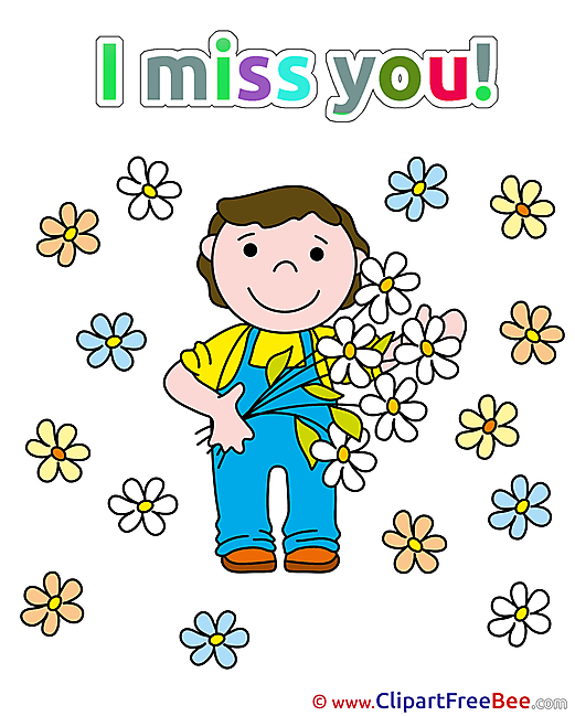 Flowers Boy Pics I miss You free Image