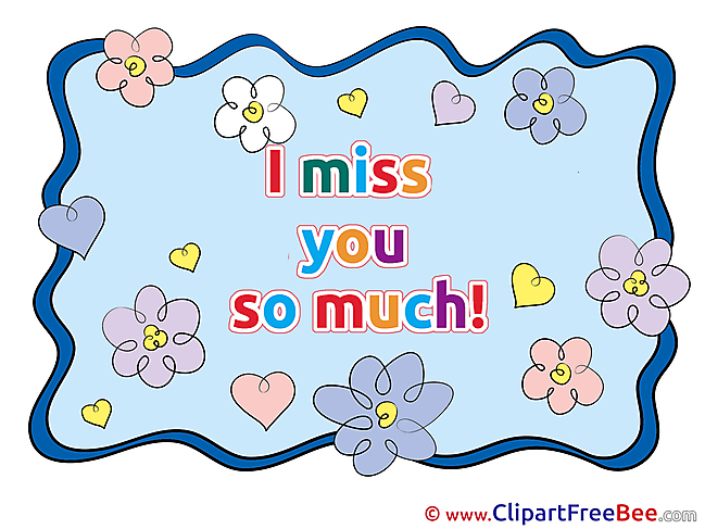 I love You printable Illustrations I miss You