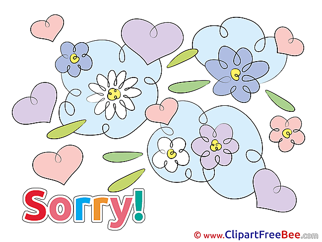 Flowers printable Sorry Images
