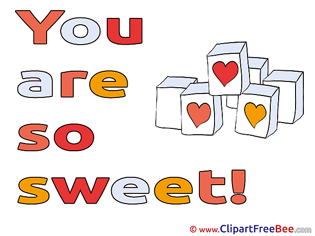 Blocks Hearts You are sweet free Images download