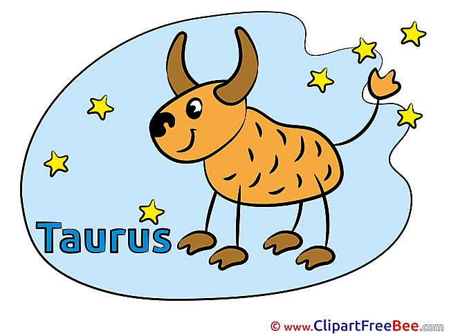 Taurus printable Illustrations Zodiac