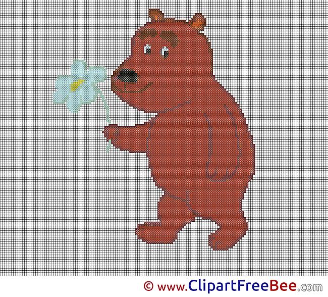 Bear free Cross Stitches download