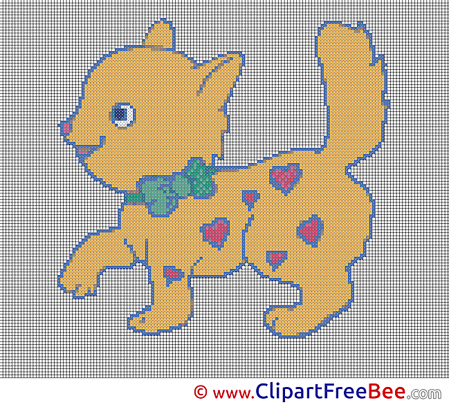 Cat printable Cross Stitches free