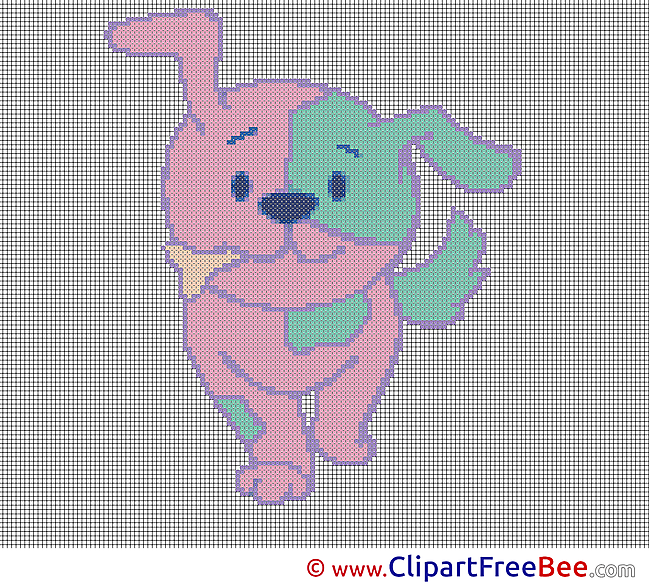 Dog Cross Stitch printable free