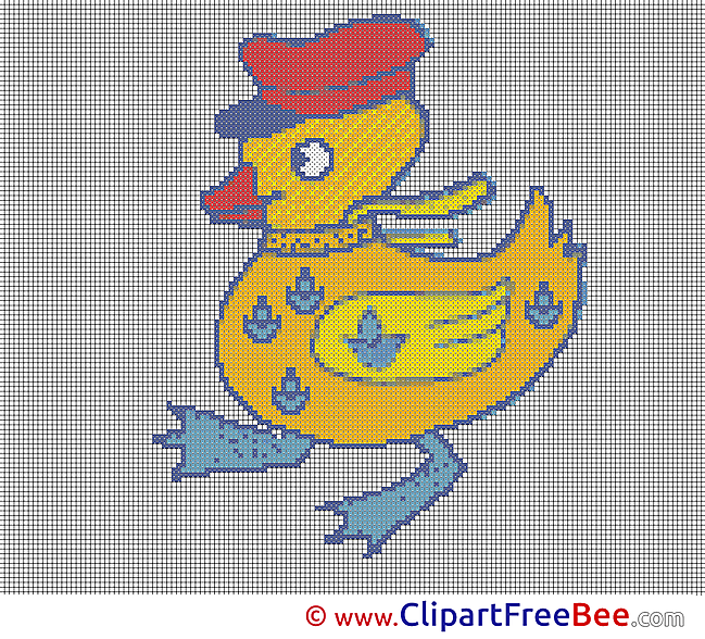 Duck Design download Cross Stitch