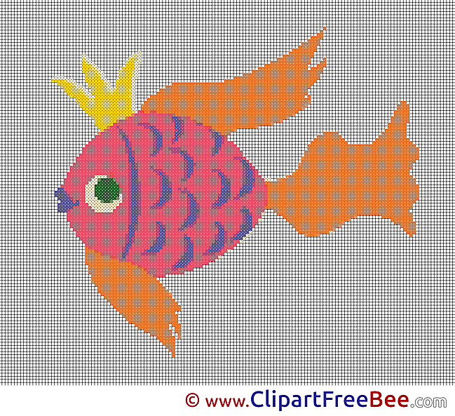 Fish Cross Stitches free