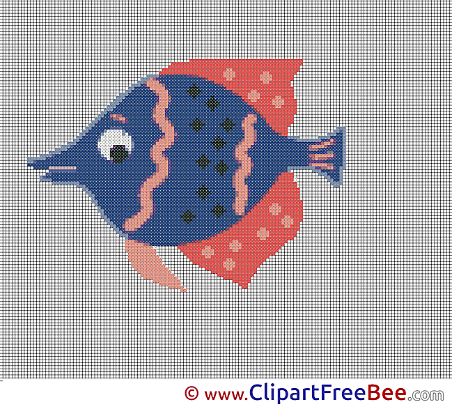 Fish Design free Cross Stitches