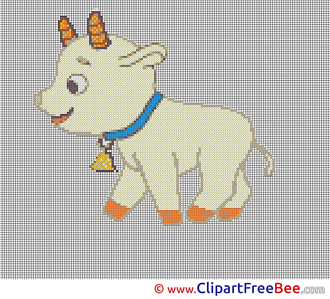 Goat Patterns printable Cross Stitch