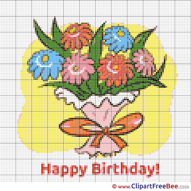 Flowers download Birthday Cross Stitches