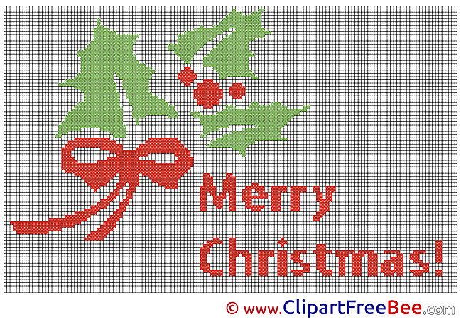 Free Cross Stitch Merry Christmas