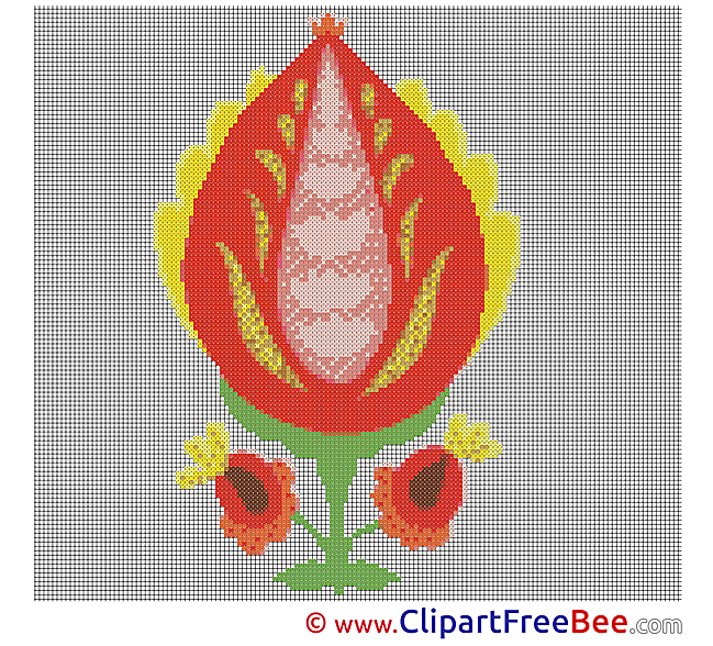 Picture Flower Design download  Cross Stitch