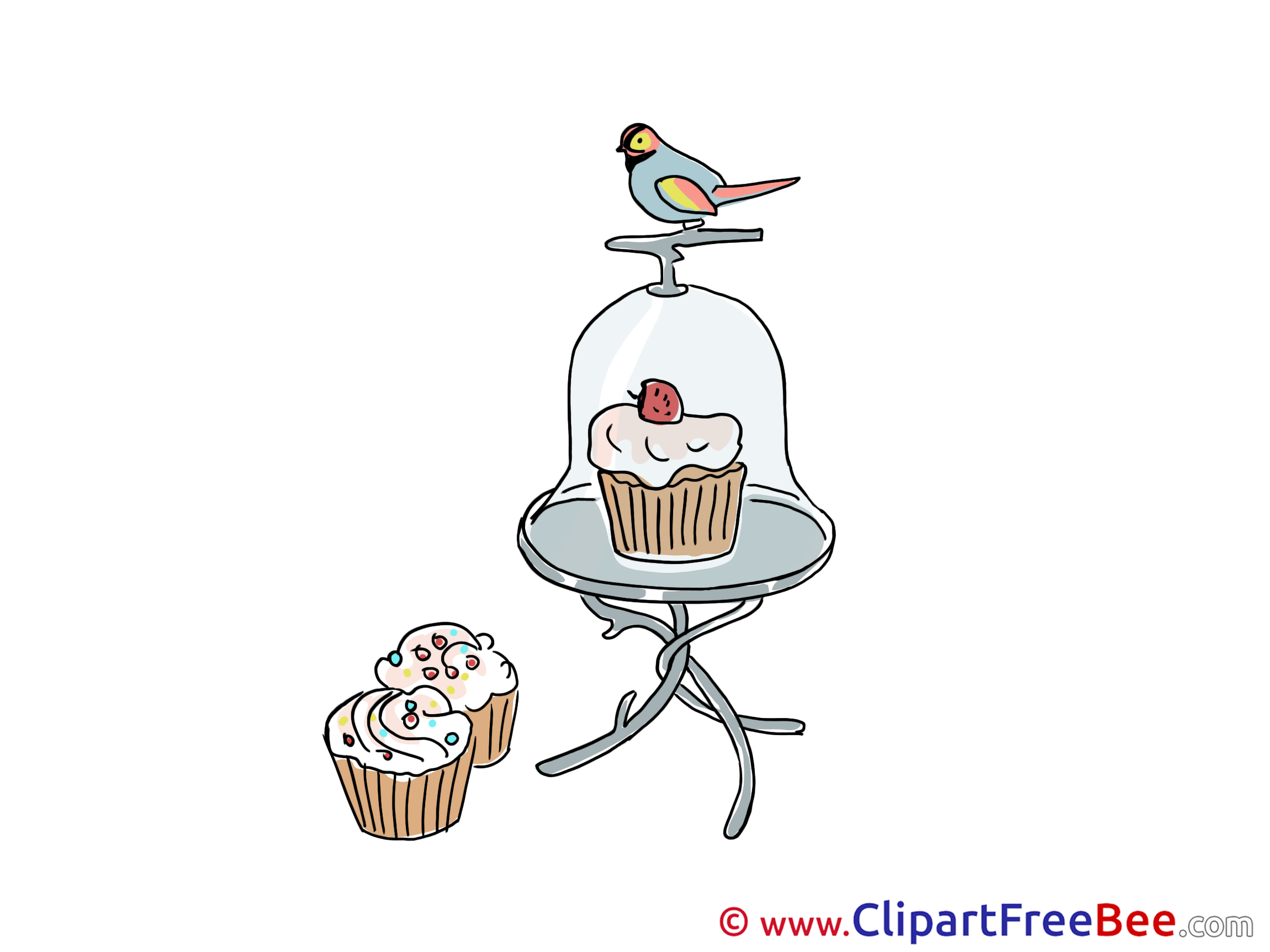 Bullfinch Cakes download printable Illustrations