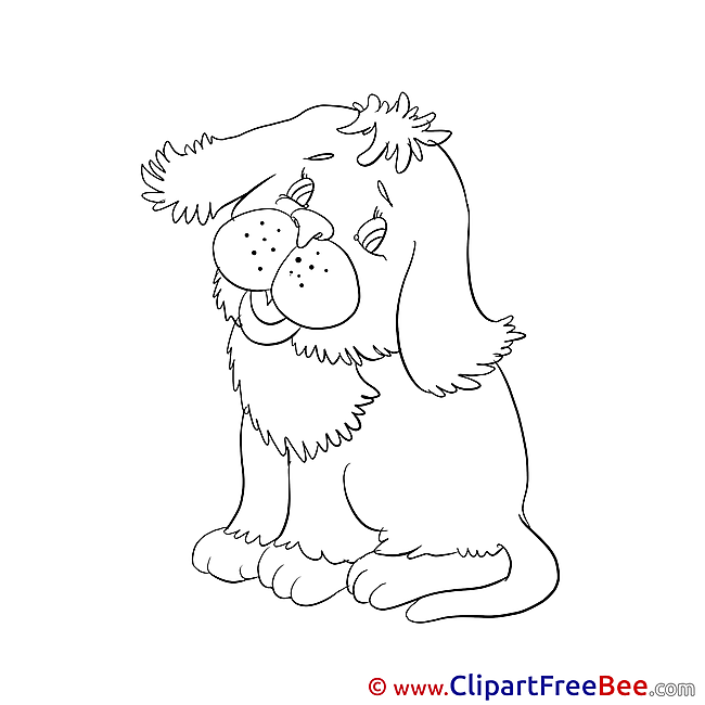 Coloring Clip Art download Dog