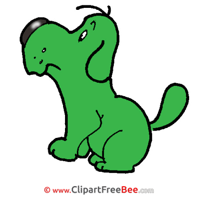 Green Dog download Clipart Cliparts