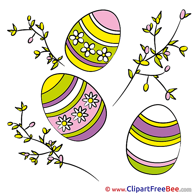 Branches Eggs free Cliparts Easter