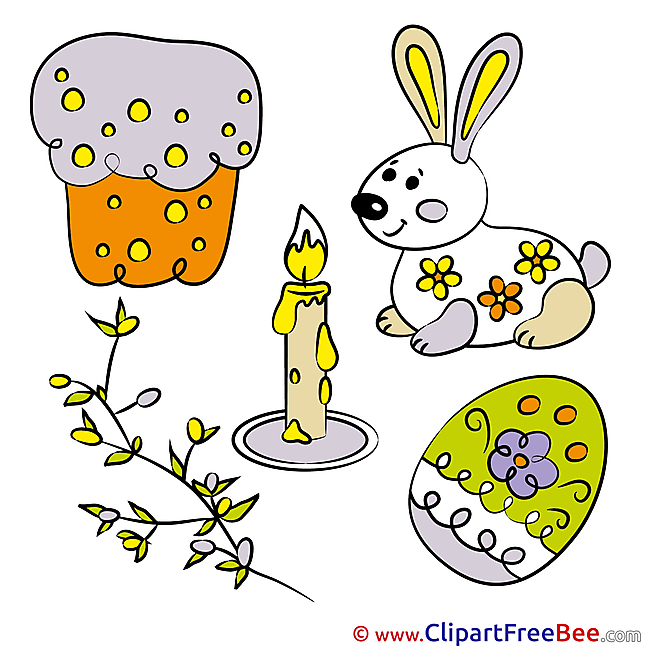 Candle Cake download Easter Illustrations