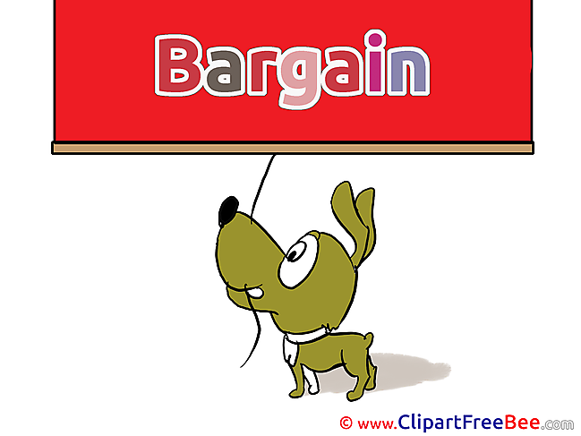 Dog Bargain Clipart Business Illustrations