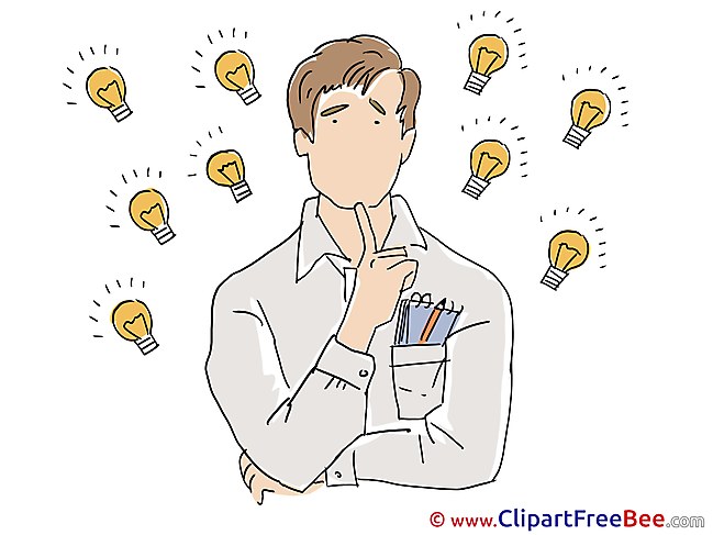 Man Idea printable Illustrations Finance