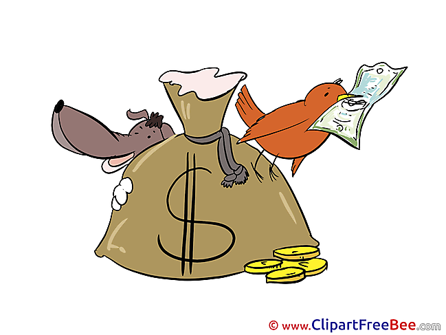 Animals Bag Money free Cliparts Money