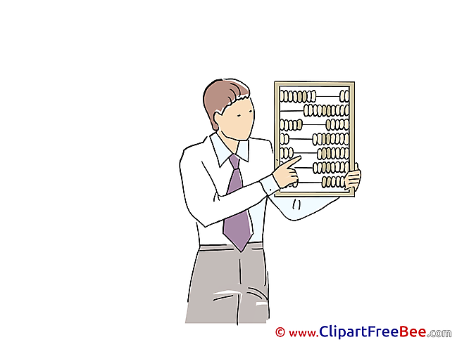 Abacus Man Office printable Illustrations for free