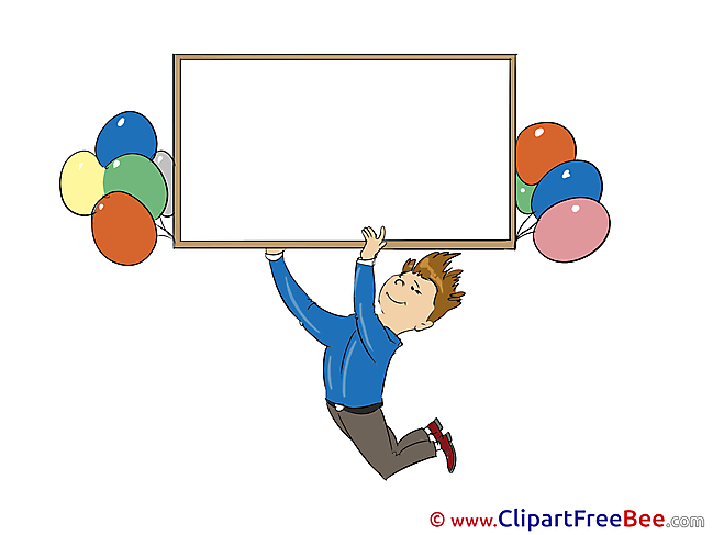 Balloons Boy Presentation download printable Illustrations