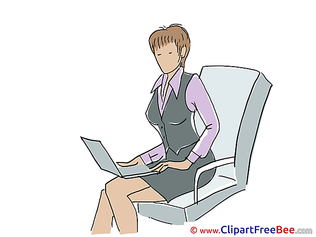 Laptop Woman Pics printable Cliparts