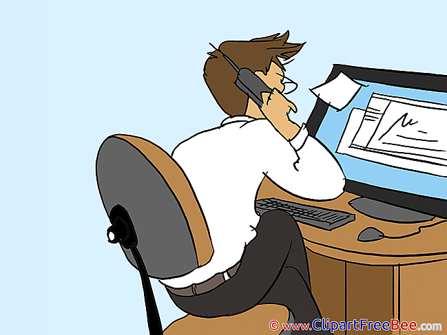 Monitor Computer Manager Office Clip Art download for free