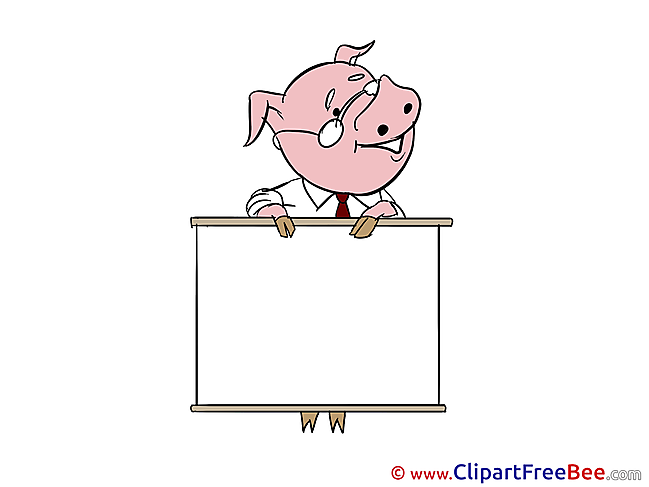 Pig Banner Pics download Illustration