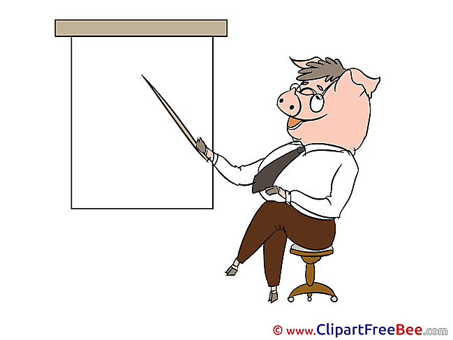 Piggy Presentaion Clipart free Illustrations