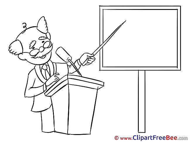 Professor Presentation Pics printable Cliparts