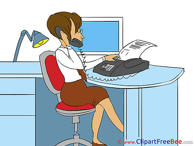 Secretary Woman Workplace Pics download Illustration