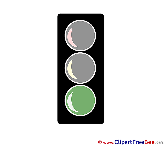 Green Traffic Light printable Illustrations Presentation