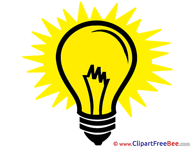 Idea Bulb Light printable Illustrations Presentation