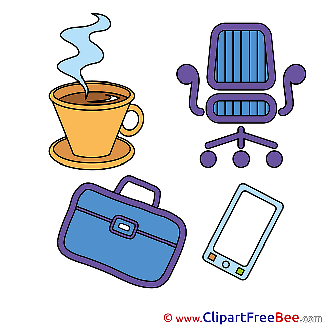 Office Chair Coffee Briefcase Pics Presentation free Cliparts