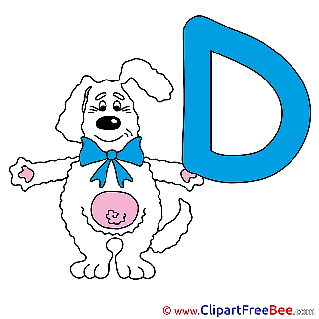 D Dog free Cliparts Alphabet