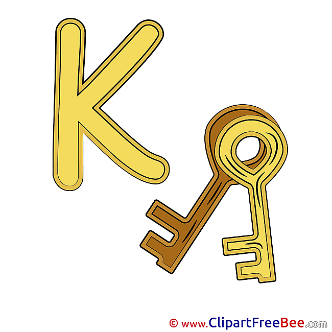 K Key Alphabet download Illustration