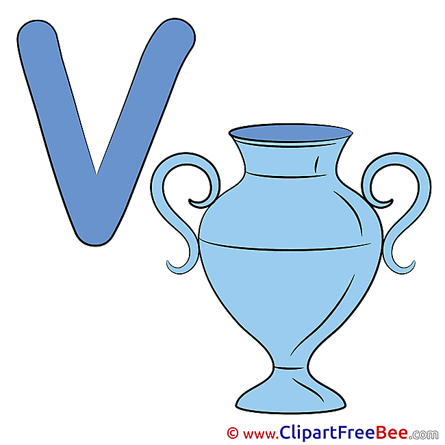 V Vase Clipart Alphabet Illustrations