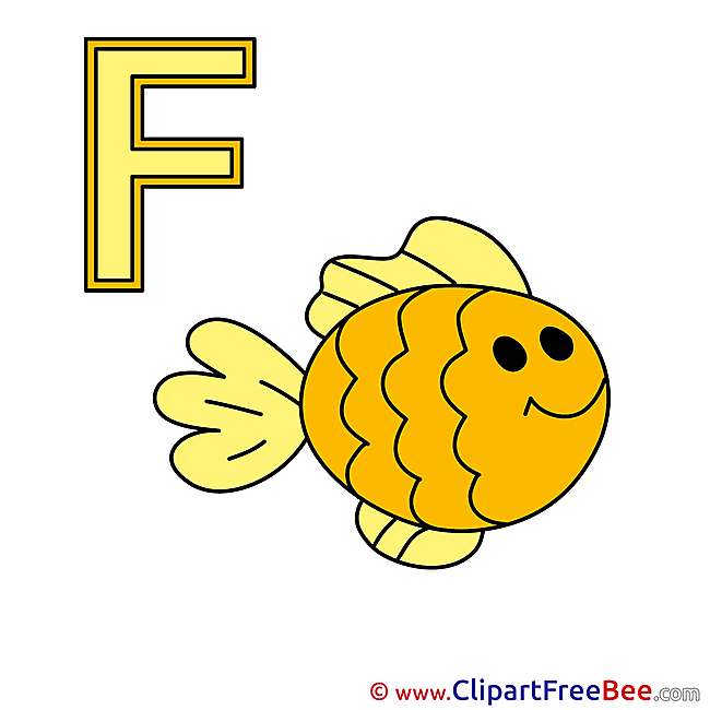 F Fisch Pics Alphabet Illustration