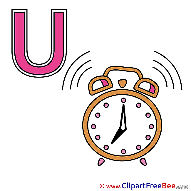 U Uhr free Cliparts Alphabet