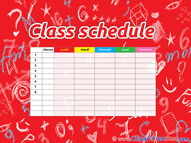 Class Schedule Clipart free Illustrations