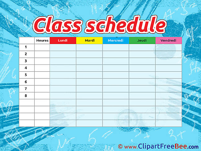 Timetable School Pics download Illustration