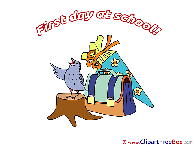 Bird Schoolbag free Cliparts First Day at School